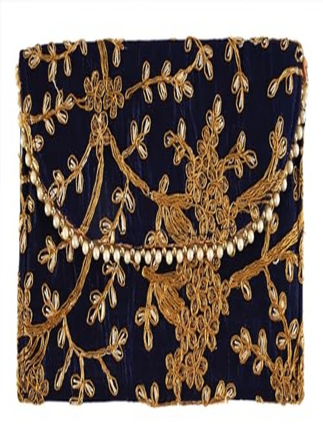 SUMERA WARQ Women's Handcrafted Embroidered Clutch Bag Purse Handbag for Bridal, Casual, Party, Wedding - Image 2
